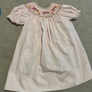 Smocked Embroidered Fish Dress